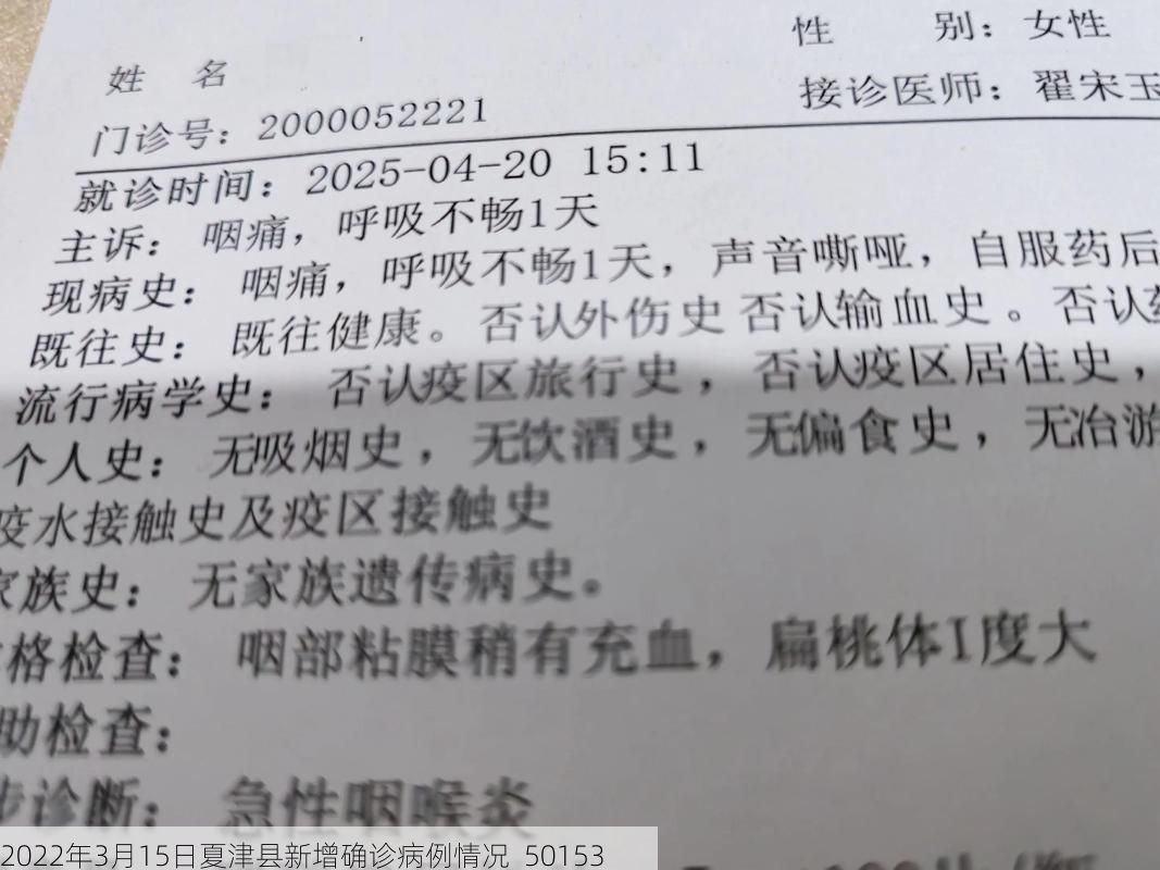 2022年3月15日夏津县新增确诊病例情况_50153