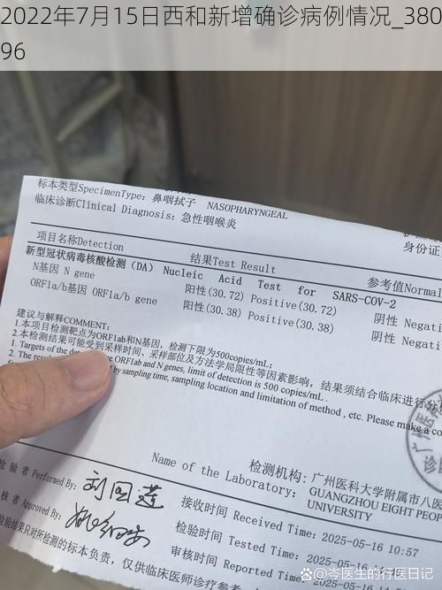2022年7月15日西和新增确诊病例情况_38096