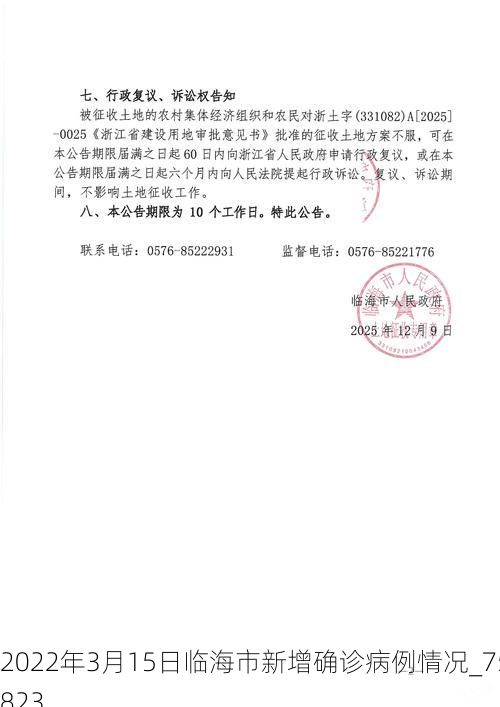 2022年3月15日临海市新增确诊病例情况_75823