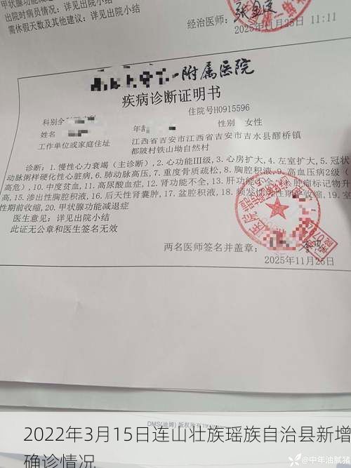 2022年3月15日连山壮族瑶族自治县新增确诊情况