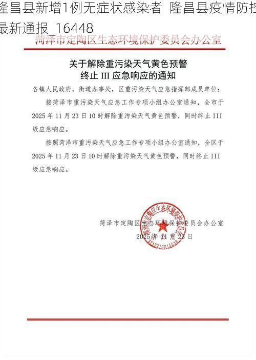 隆昌县新增1例无症状感染者  隆昌县疫情防控最新通报_16448