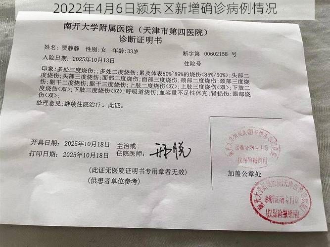 2022年4月6日颍东区新增确诊病例情况