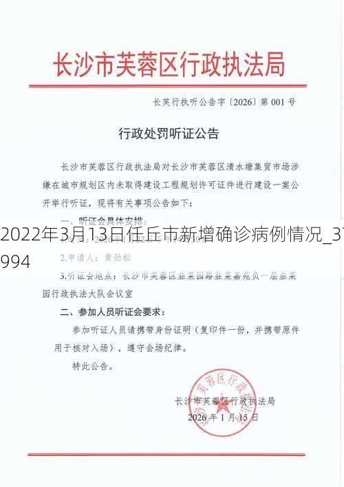 2022年3月13日任丘市新增确诊病例情况_37994