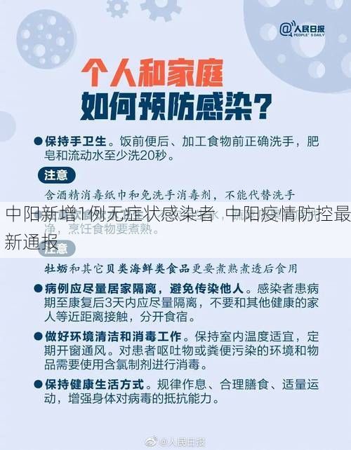 中阳新增1例无症状感染者  中阳疫情防控最新通报