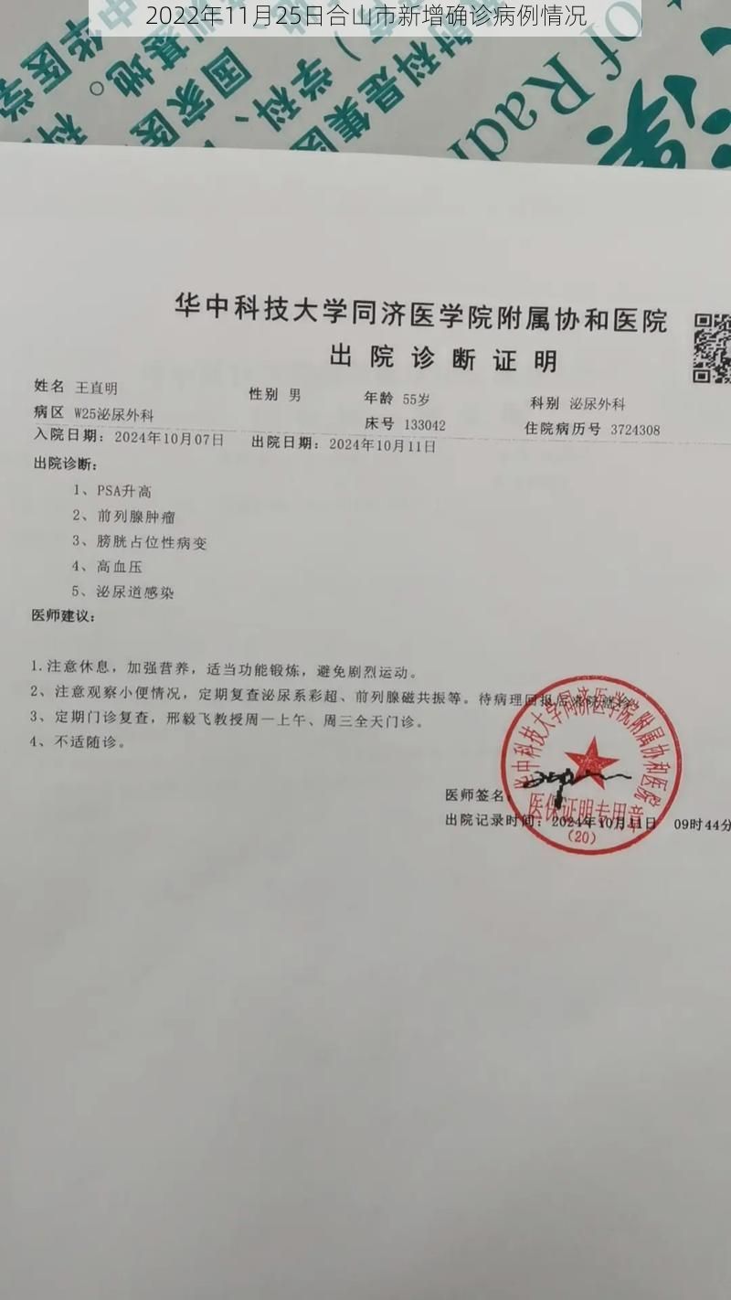 2022年11月25日合山市新增确诊病例情况