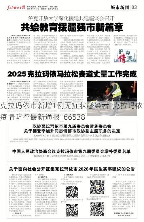 克拉玛依市新增1例无症状感染者  克拉玛依市疫情防控最新通报_66538