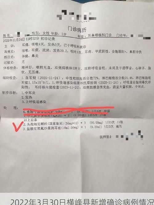 2022年3月30日横峰县新增确诊病例情况