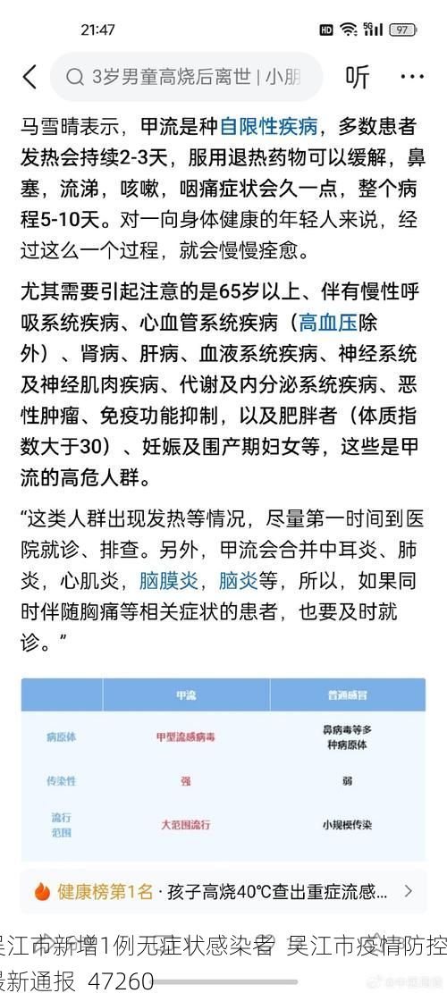 吴江市新增1例无症状感染者  吴江市疫情防控最新通报_47260