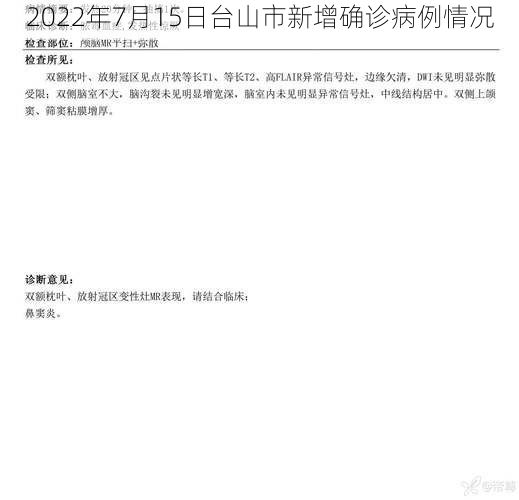 2022年7月15日台山市新增确诊病例情况