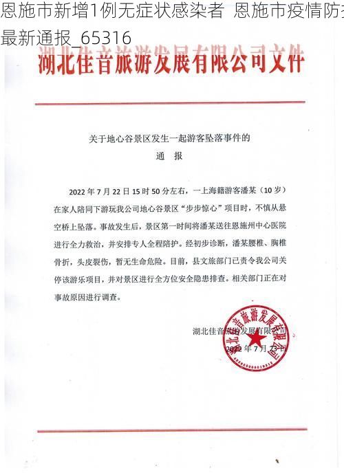 恩施市新增1例无症状感染者  恩施市疫情防控最新通报_65316