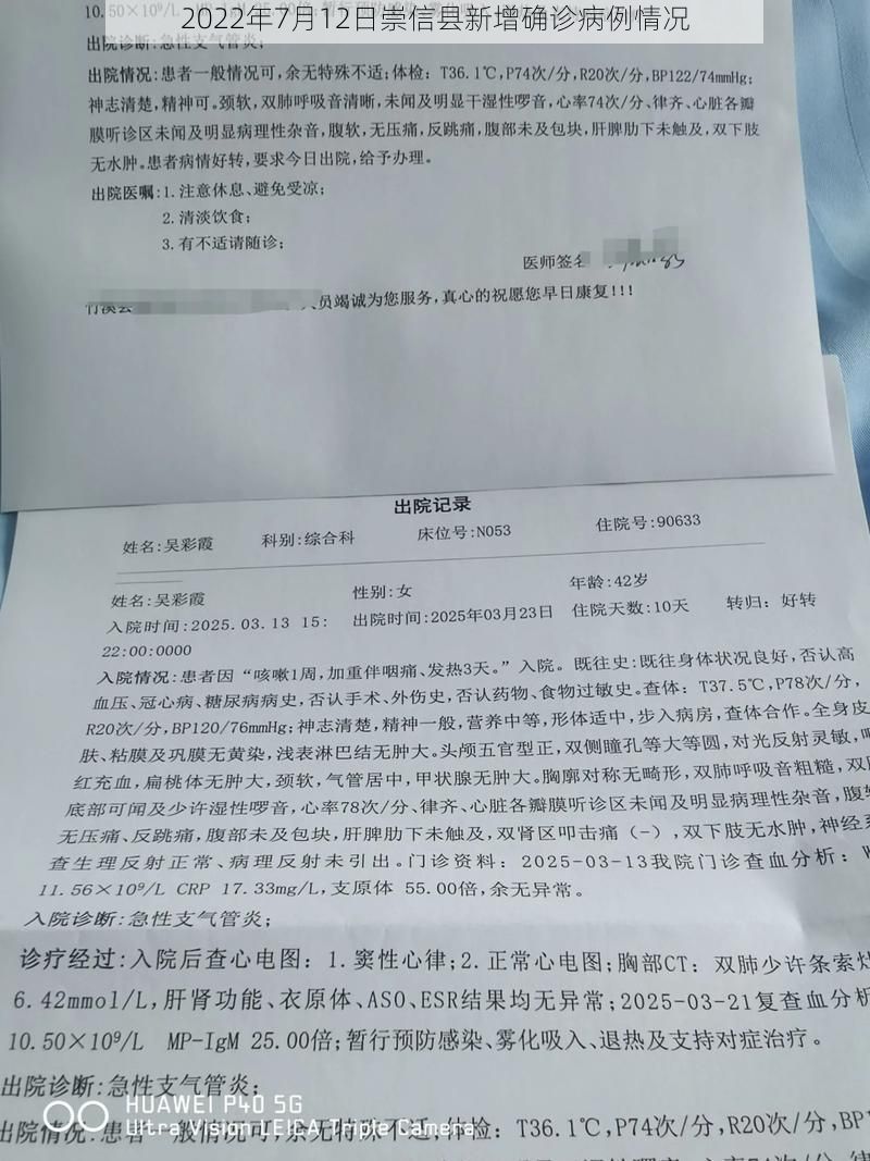 2022年7月12日崇信县新增确诊病例情况