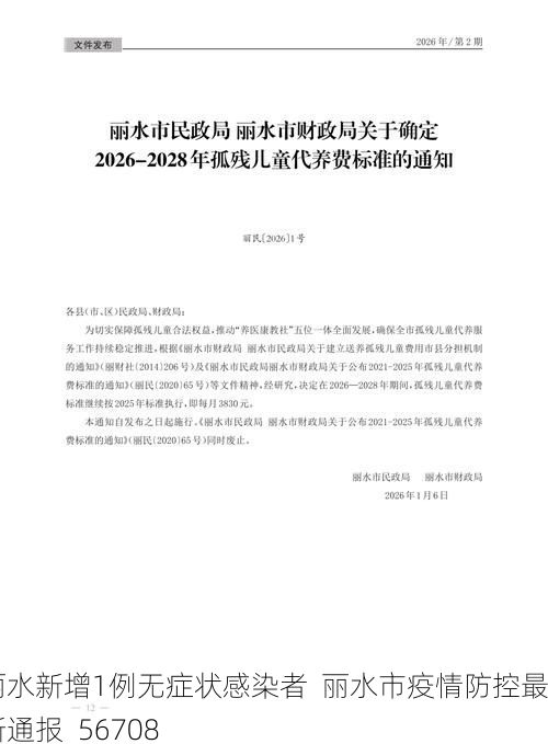 丽水新增1例无症状感染者  丽水市疫情防控最新通报_56708