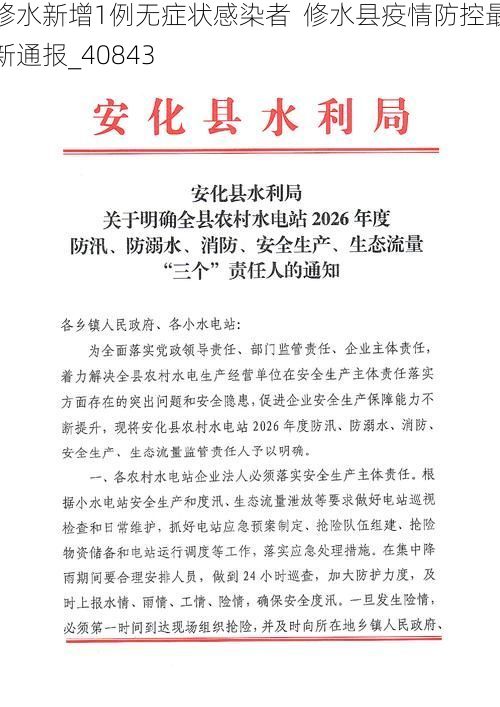 修水新增1例无症状感染者  修水县疫情防控最新通报_40843