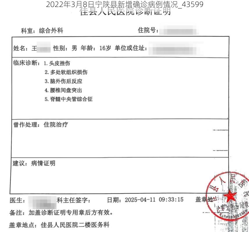 2022年3月8日宁陕县新增确诊病例情况_43599