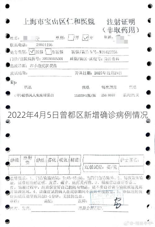 2022年4月5日曾都区新增确诊病例情况