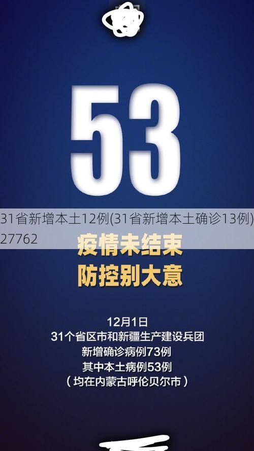 31省新增本土12例(31省新增本土确诊13例)_27762