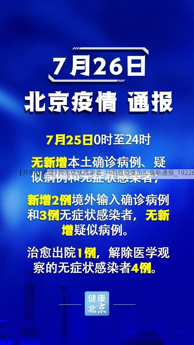 【开阳县新增1例无症状感染者  开阳县疫情防控最新通报_19226】