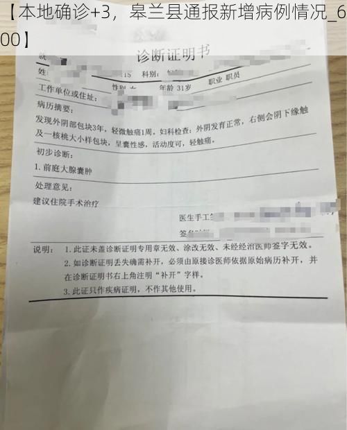 【本地确诊+3，皋兰县通报新增病例情况_60400】