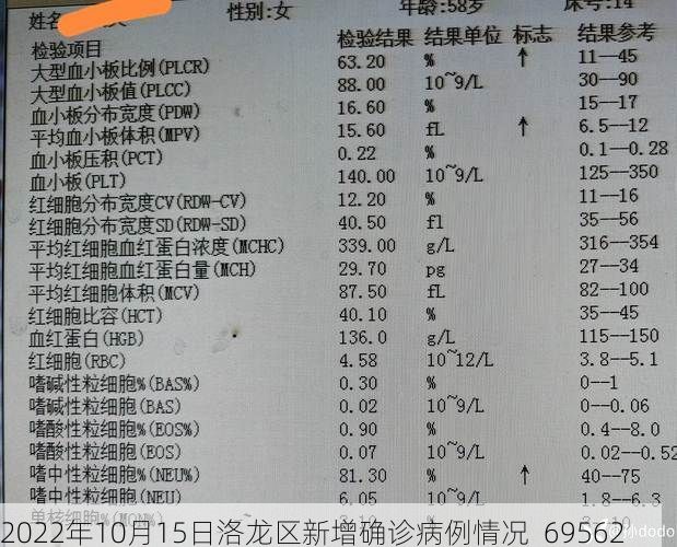 2022年10月15日洛龙区新增确诊病例情况_69562