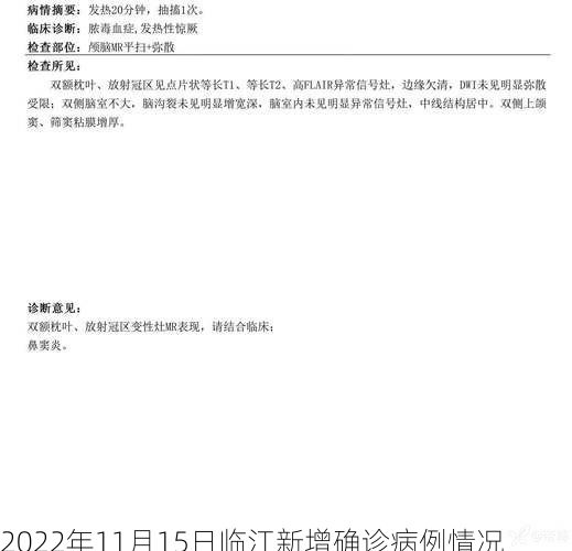 2022年11月15日临江新增确诊病例情况
