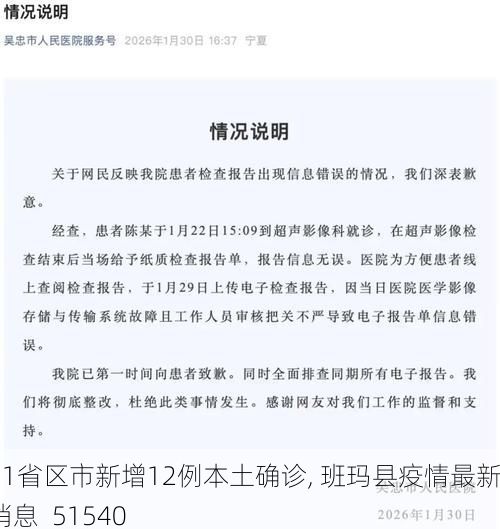 31省区市新增12例本土确诊, 班玛县疫情最新消息_51540