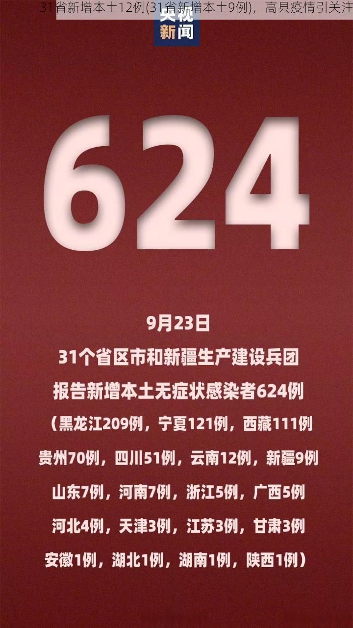 31省新增本土12例(31省新增本土9例)，高县疫情引关注