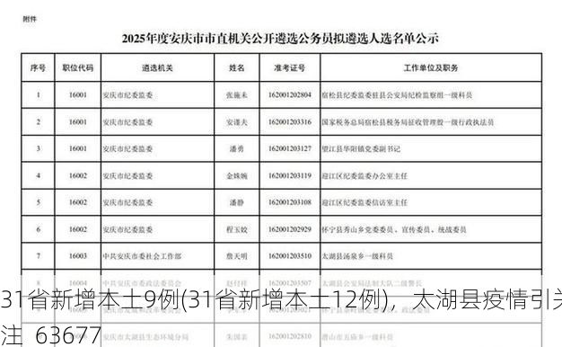 31省新增本土9例(31省新增本土12例),太湖县疫情引关注_63677