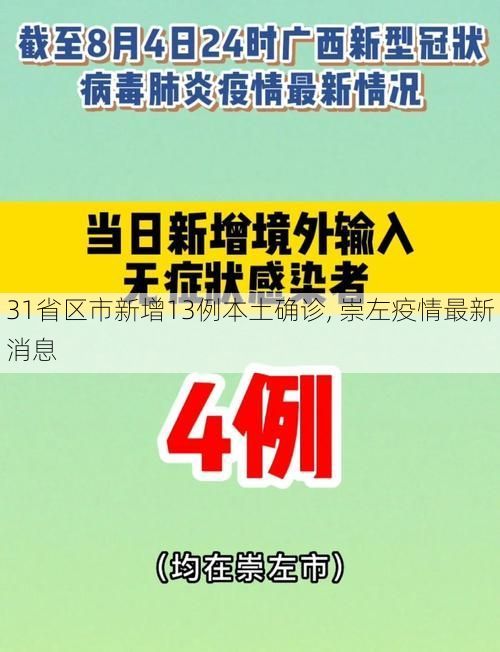 31省区市新增13例本土确诊, 崇左疫情最新消息