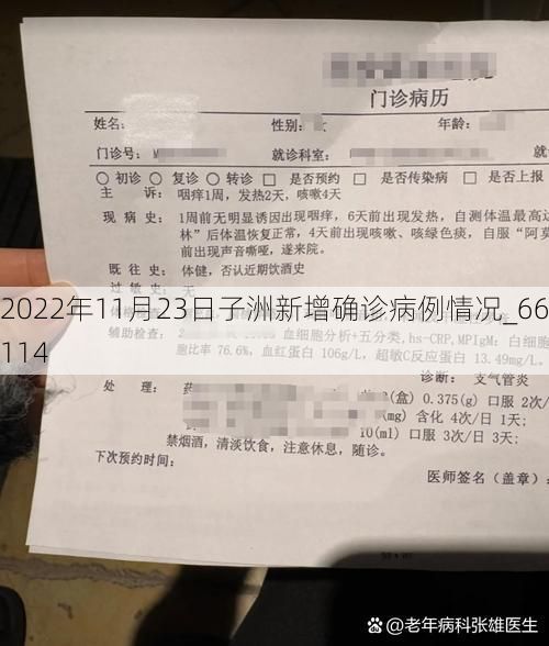 2022年11月23日子洲新增确诊病例情况_66114