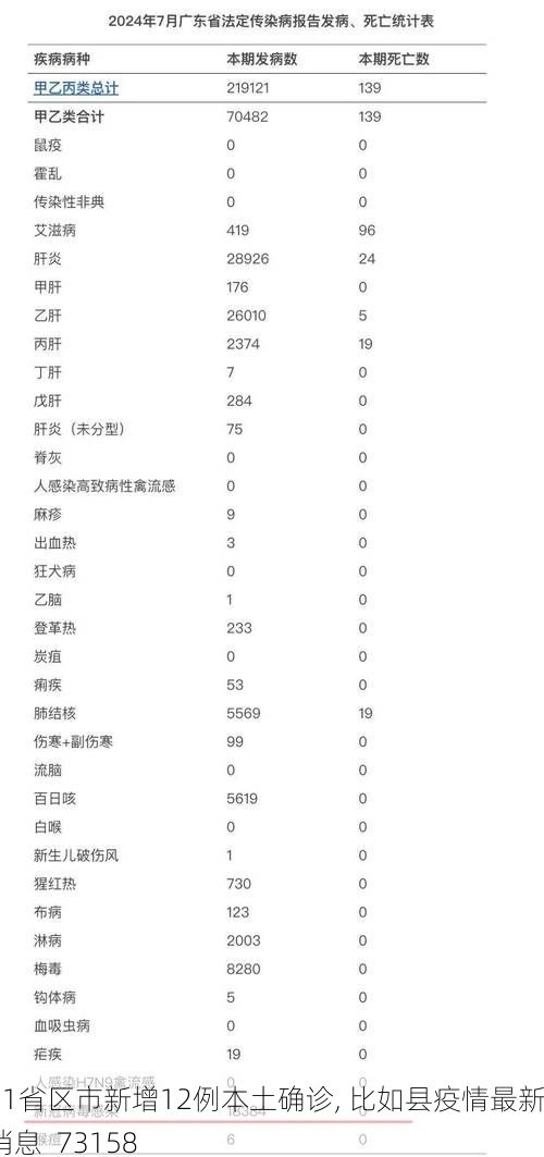 31省区市新增12例本土确诊, 比如县疫情最新消息_73158