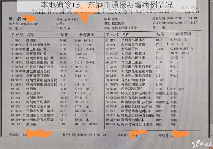 本地确诊+3，东港市通报新增病例情况