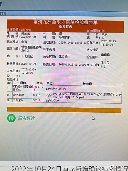 2022年10月24日南充新增确诊病例情况