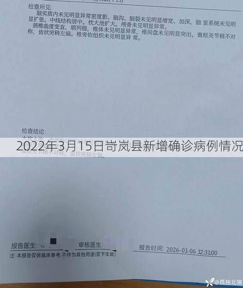 2022年3月15日岢岚县新增确诊病例情况