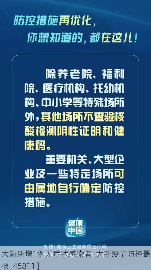 【大新新增1例无症状感染者  大新疫情防控最新通报_45811】