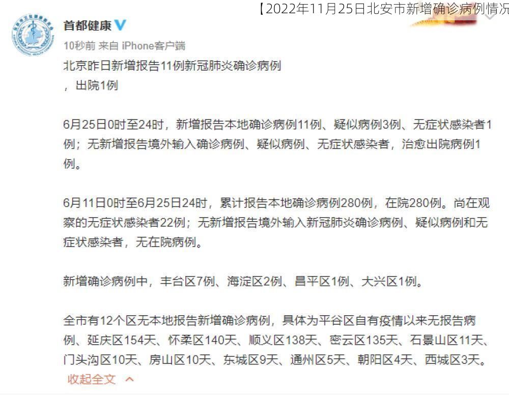 【2022年11月25日北安市新增确诊病例情况】