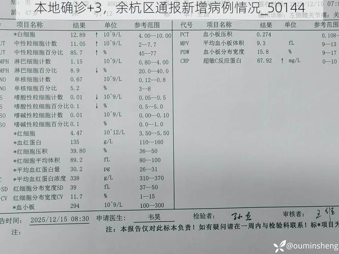 本地确诊+3，余杭区通报新增病例情况_50144