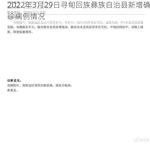 2022年3月29日寻甸回族彝族自治县新增确诊病例情况