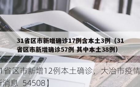 【31省区市新增12例本土确诊，大冶市疫情最新消息_54508】