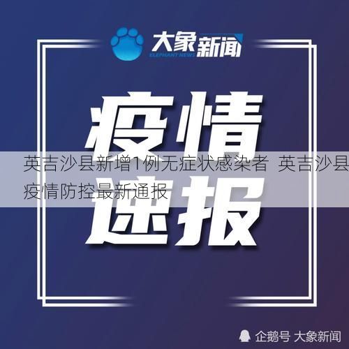 英吉沙县新增1例无症状感染者  英吉沙县疫情防控最新通报