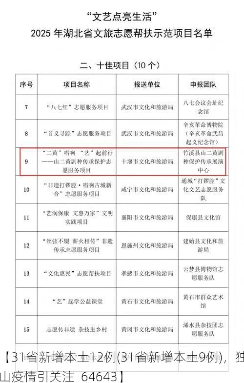 【31省新增本土12例(31省新增本土9例)，独山疫情引关注_64643】