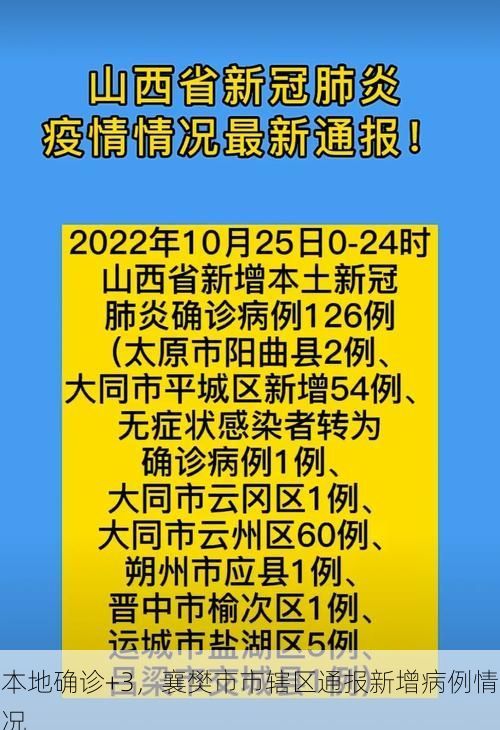 本地确诊+3,襄樊市市辖区通报新增病例情况