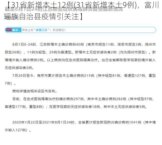 【31省新增本土12例(31省新增本土9例)，富川瑶族自治县疫情引关注】