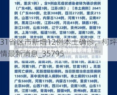 31省区市新增12例本土确诊，柯坪疫情最新消息_35795