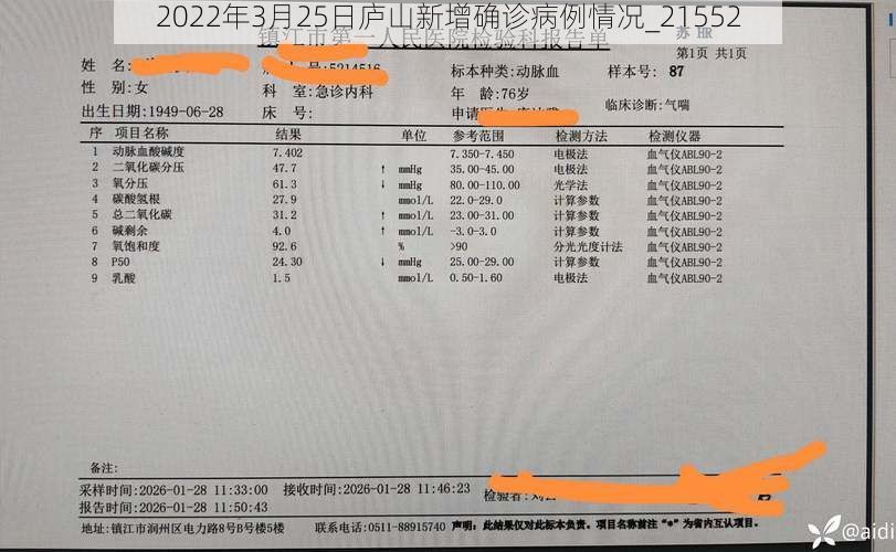 2022年3月25日庐山新增确诊病例情况_21552