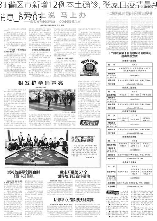 31省区市新增12例本土确诊, 张家口疫情最新消息_67783