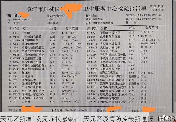 天元区新增1例无症状感染者  天元区疫情防控最新通报_18088