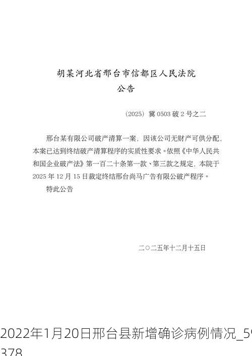 2022年1月20日邢台县新增确诊病例情况_59378