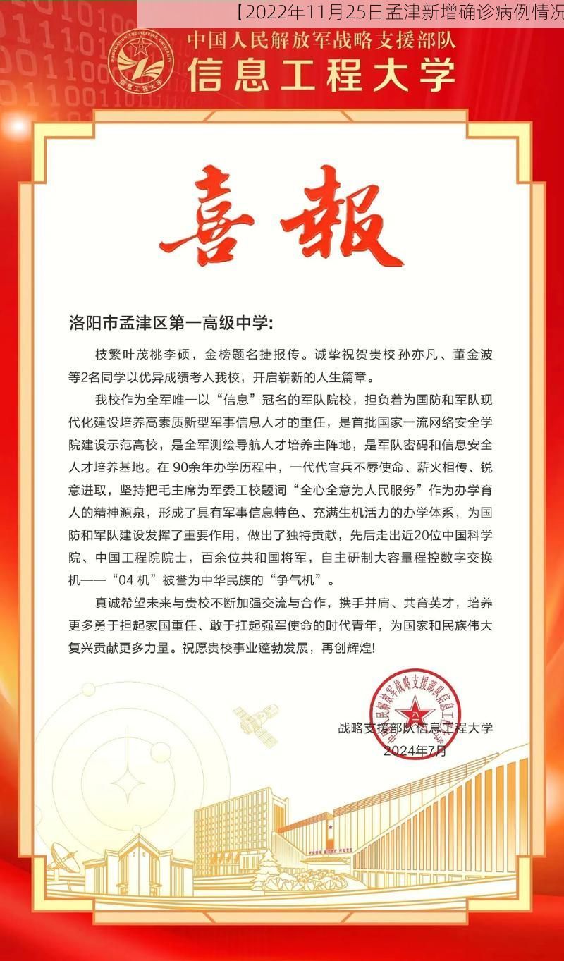 【2022年11月25日孟津新增确诊病例情况】