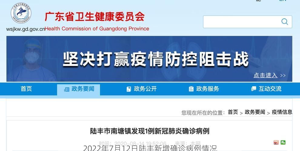 2022年7月12日陆丰新增确诊病例情况