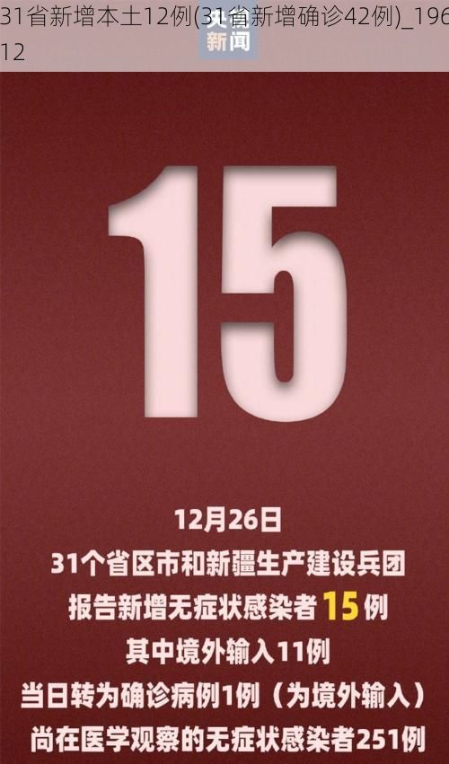 31省新增本土12例(31省新增确诊42例)_19612